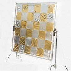 CineGearFactory Lame Checkerboard Lighting Fabric (Silver/Gold, 20 x 20)